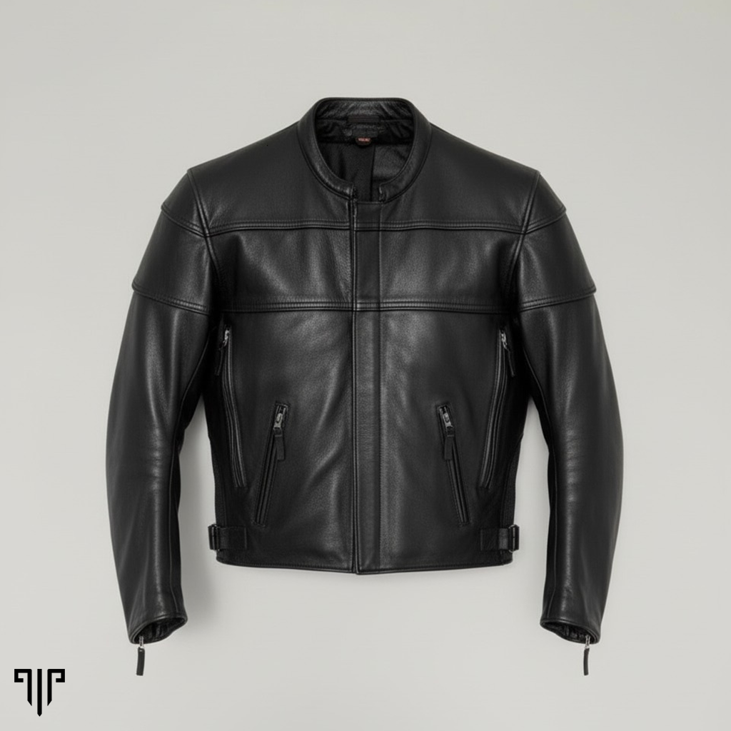 Nexus Black Cafe Racer Leather Jacket