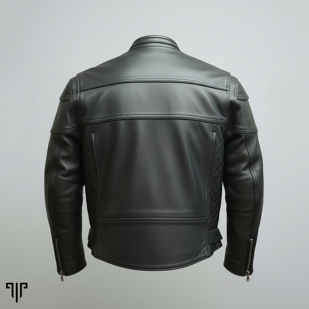 Nexus Black Cafe Racer Leather Jacket 3