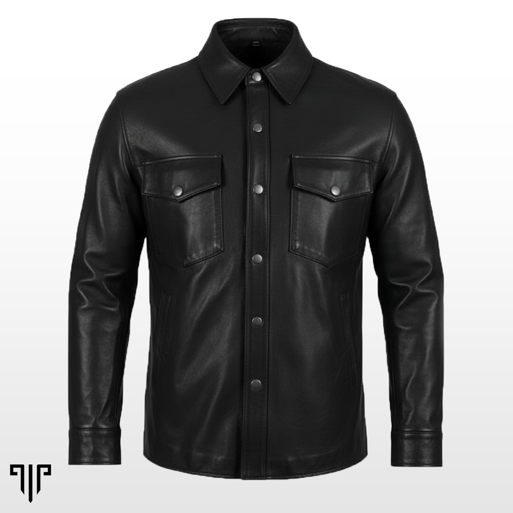 Forge Black Leather Field Jacket
