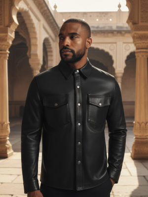 Forge Black Leather Field Jacket 1