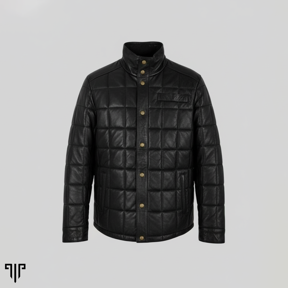 Odyssey Black Leather Quilted Jacket