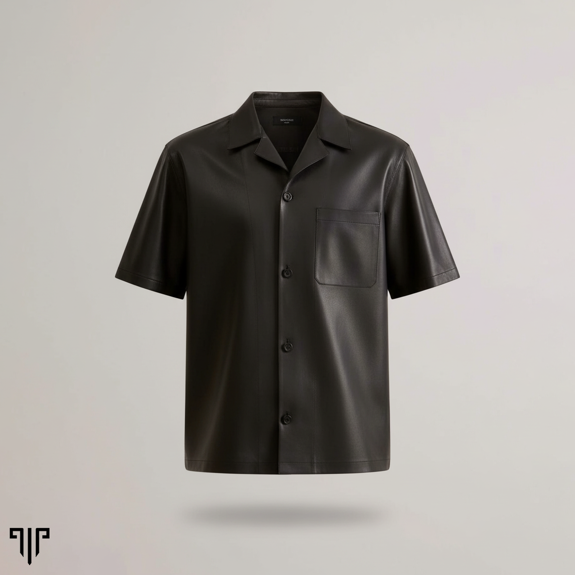 The Legacy Black Leather Short-Sleeve Shirt 3